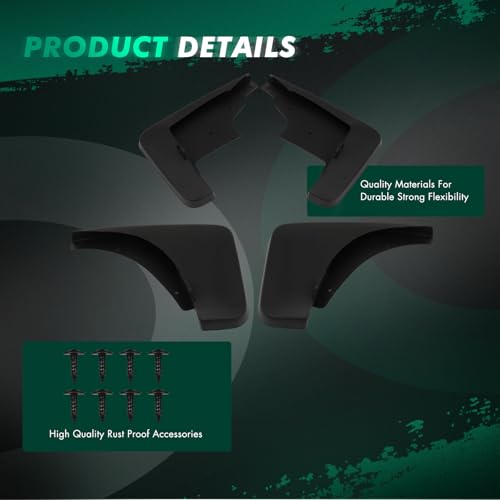 Image of SCITOO Set of 4PCS Universal mud Flaps for 2011-2016 for Jeep Compass Front & Rear mud Flaps Splash Guard Set