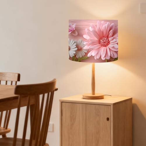 Image of Nuxovilar Lamp Shades Set of 2, 13 inch Top x 13 inch Bottom x 10 inch High (Spider) | Small lamp shades kids floral design bedroom vanity area light covers cute accessories (Floral)