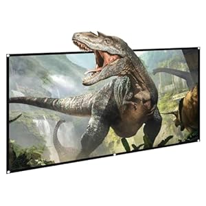 Projektor-Leinwand – 16:9 HD-Projektor-Leinwand, 4 K, leicht, mit Haken, tragbar, faltbar, 60-130 Zoll für Heimkino, Theater im Freien, Präsentation, Büro,