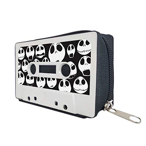 MANCHA DE CREACIÓN - Portefeuille à cassette, porte-cartes, fermeture éclair, design original, rétro, vintage, pour femme et homme, Design Jack...