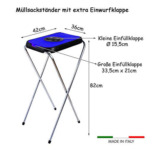 BigDean 3X Müllsackständer SwingFix GELB ORANGE BLAU 120L Blauer Gelber Sack Einer Mülleimer Müllbeutelständer Müllsackhalter 120L - Image 6
