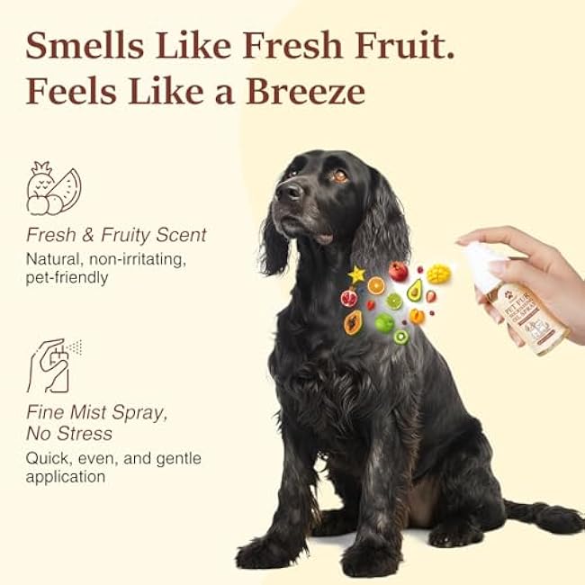 Dog & Cat Fur Oil & Coat Conditioning Spray ¨C Leave-in Detangler & Conditioner Reduces Shedding with Coconut & Jojoba Oil ¨C Natural,Alcohol-Free ¨C Soft, Shiny Fur for Doodles, Poodles & Toy Breeds-bK0ujUlq