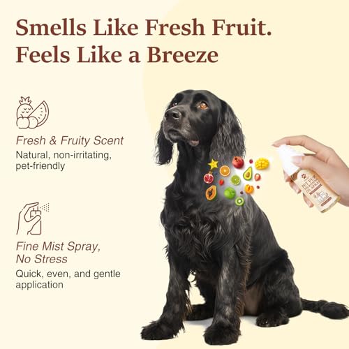 Image of Dog & Cat Fur Oil & Coat Conditioning Spray - Leave-In Detangler & Conditioner Reduces Shedding with Coconut & Jojoba Oil - Natural,Alcohol-Free - Soft, Shiny Fur for Doodles, Poodles & Toy Breeds