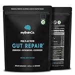myBrainCo. Gut Repair – Gut Health & Digestion Support Powder for IBS, Bloating, Reflux & Leaky Gut – Low FODMAP Certified with Probiotics, Prebiotics, Enzymes & Glutamine – 310g