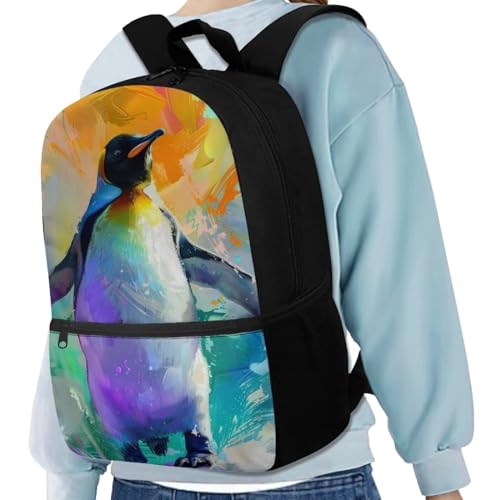 YEXIATODO Penguin Boys Backpack with Shoulder Strap School Bag for Kids Teen Girls School Backpack Aesthetic School Bags Built With Padded and Made From Easy-To-Clean Polyester4