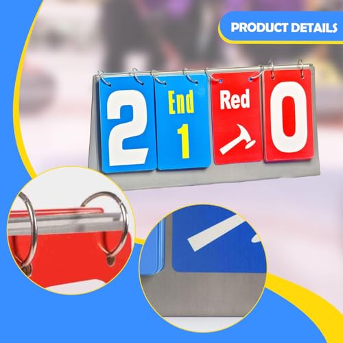 Marcador para curling de mesa, doble cara, plástico miniatura 3