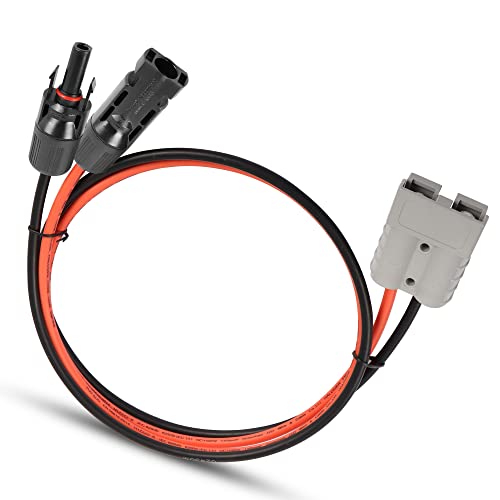 YAODHAOD 4 mm² Solarstecker Adapter auf 50A Stecker Kabel 1M, TÜV zertifiziertes Photovoltaik Kabel mit Anderson 50 A Stecker für MC4, Goal Zero Yeti, tragbare Solargenerator Powerstation Cover