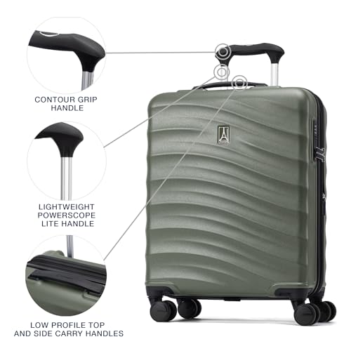 Image of Travelpro Maxlite Air V2 Hardside Expandable Carry on Luggage, 8 Spinner Wheels, Lightweight Hard Shell Suitcase, TSA lock, Slate Green, International Carry On 18-Inch