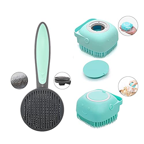 Cat brush Tidecow Dog brush for shedding Dog bath brush Cat toys Rabbit toys,Dog grooming supplies Slicker brush Cat brushes are used for hair removal and grooming, suitable for short and long hair