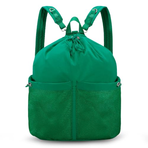 Image of HUA ANGEL Drawstring Backpack, Waterproof Nylon Sports Gym Bag, Travel Backpack for Women and Men for Sports, Travel