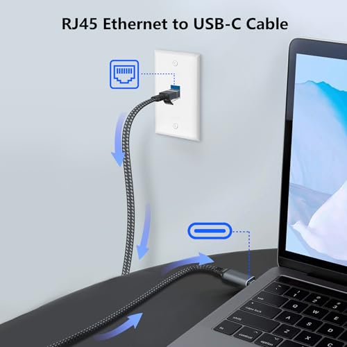 Orbram Cable USB C a Ethernet 10 FT y Cat 8 25 FT miniatura 3
