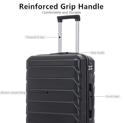 Merax 20"/24"/28" 3 pcs/set in ABS Spinner Wheel Luggage, Carry on Suitcase, Combination Lock2