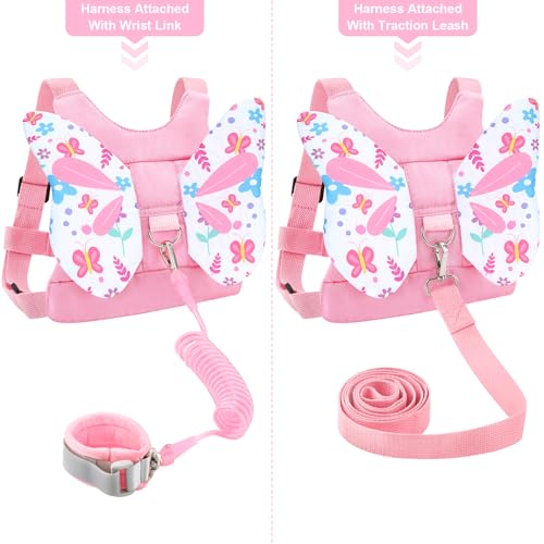 image for Accmor Toddler Harness Leash, 3 in 1 Cute Butterfly Kids Leash + Anti 
