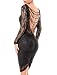 made2envy Lace Bodycon Open Back Chain Midi Dress