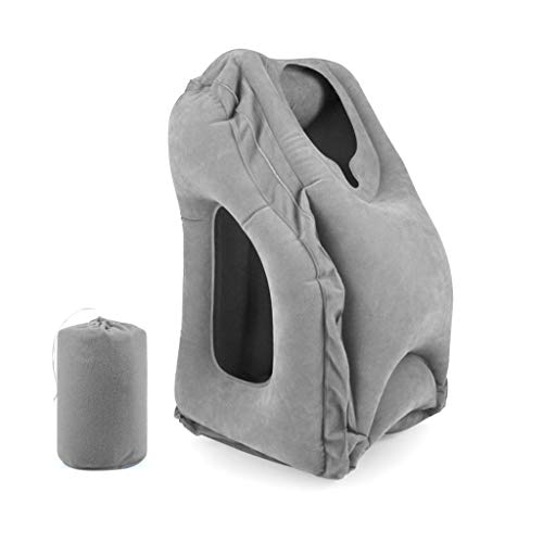 Preisvergleich Produktbild DYS@ Reisekissen Nackenkissen für Flugzeuge, Schlafwagen / Zug / Büro Nickerchen - aufblasbares Reisekissen,Black
