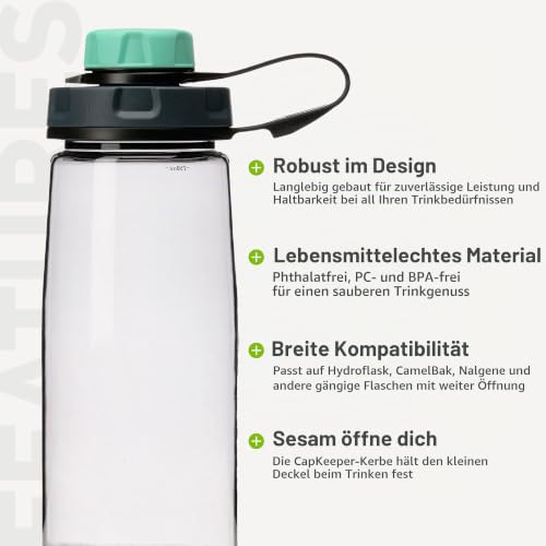humangear Capcap+ Flaschendeckel Mint grün für Ø 5,3 cm – Ansicht 4