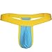 YiZYiF Men's Bulge Pouch C Through Mesh G-Sting Micro Bikini Open Back Underwear Blue Large