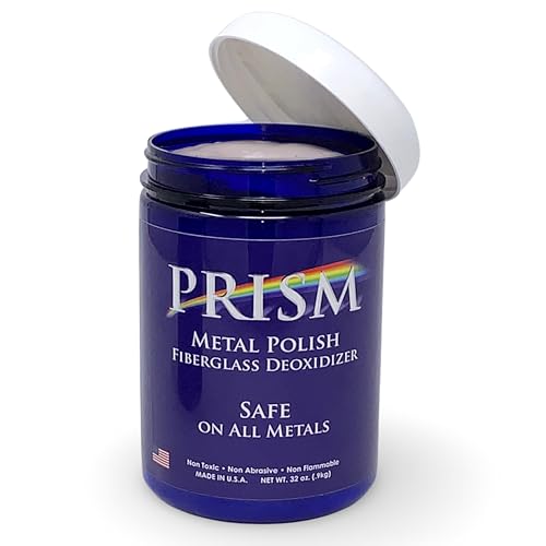 Prism Polish Metal Polish 32 Oz - Achieve a Brilliant Shine on Aluminum, Chrome, Stainless Steel, Brass, Silver, Nickel, Gold, Silver and More. Safe for Boat, Car, Motorcycle, Home and Business.
