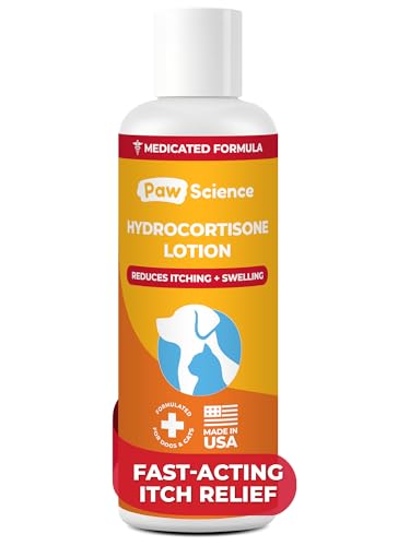 Paw Science Hydrocortisone Anti-Itch Lotion for Dogs & Cats – Hot Spot Treatment, Dog Itching Skin Relief, Itchy Hotspots Cream, Medicated Ointment for Irritation & Rash