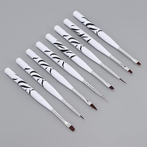 Nagel-Zeichnungs-Pinsel, Professionelles Nylonhaar 8pcs DIY Ergonomischer Griff Nagel-Kunst-Pinsel-Set Hautfreundlich… – Bild 7