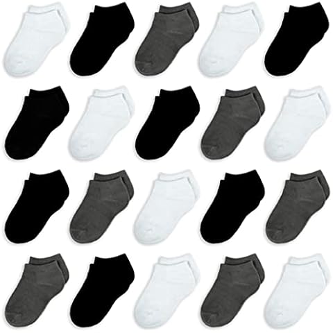 TRAMLE Boys Child Girls Socks - 20 Pairs Soft Cotton Socks for Toddlers Boys Girls (0-13 Years Old), White, 0-12 Months Cover