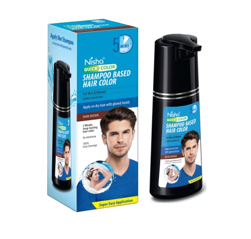 Nisha Quick Hair Colour Dye Brown 6.08 Fl Oz