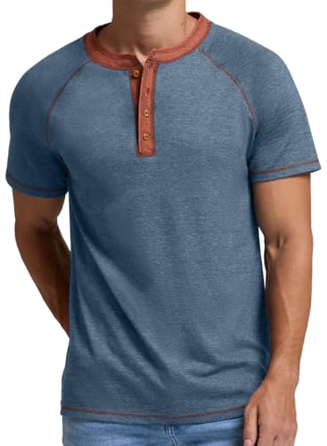 Image of Sailwind Mens Henley Long /Short Sleeve T-Shirt Cotton Casual Shirt