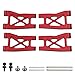 Vgoohobby Aluminum Alloy Front & Rear Suspension Arms Set Replacement of 7630 Compatible with Traxxas LaTrax Teton Desert Prerunner 1/18 4WD RC Car (Red)