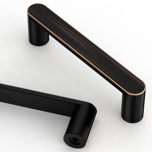 Image of Asidrama 10 Pack 3.75 Inch(96mm) Oil Rubbed Bronze Kitchen Cabinet Handles, Cabinet Pulls Kitchen Cabinet Hardware Cupboard Handles Drawer Pulls 3644