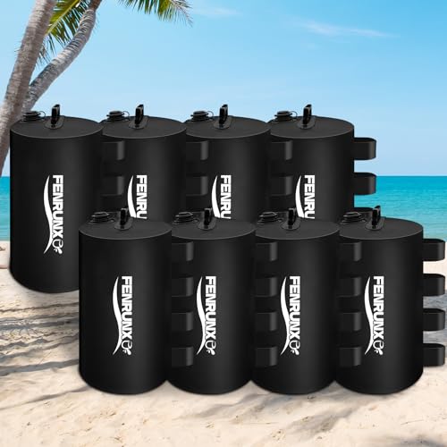 Image of Canopy Water Weight Bag,440 LBS Heavy Duty Tent Weights Set of 8 Leg Weights for Pop Up Canopy,Tent,Gazebo,Carport,Black
