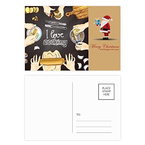 Cartes postales I Love Cooking Dumplings pour éviter les vœux de Noël ennuyeux, x20