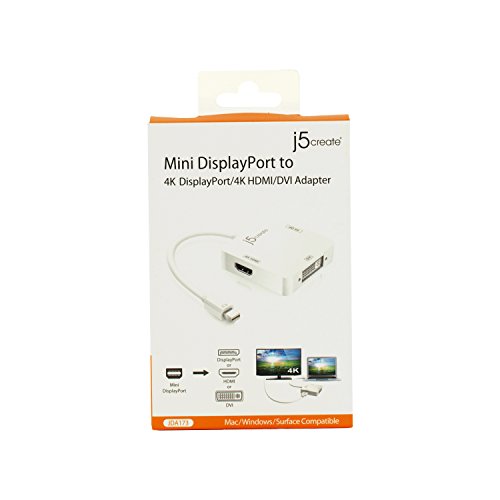 Adaptador j5create Mini DisplayPort 3 en 1 Blanco miniatura 5