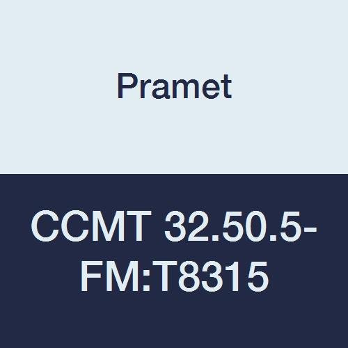 CCMT 32.50.5-FM:T8315 Carbide Indexable Turning Insert, 0.008" Radius, Positive, Finishing/Semi Roughing, 3/8" I.C., 5/32" Thick, PVD, Multi-Material (P15,M15,K15), Gold (Pack of 10)