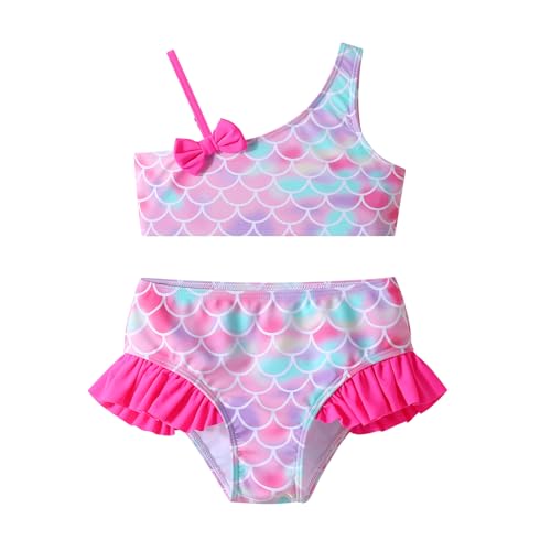 Image of DXTON Girls Summer Swimsuit Beach Sport One Pieces Ruffled Tankini Cartoon Bathing Suit Swimwear