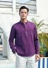 Enlision Mens Purple Cotton Linen Shirts Long Sleeve Shirt Button Down Henley Shirts Lightweight Casual Plain Tops for Men 4XL #2
