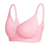 Ancdream Sujetador Lactancia Mano Libre, Sin Costura, Suave Negro Sujetador para Mujer