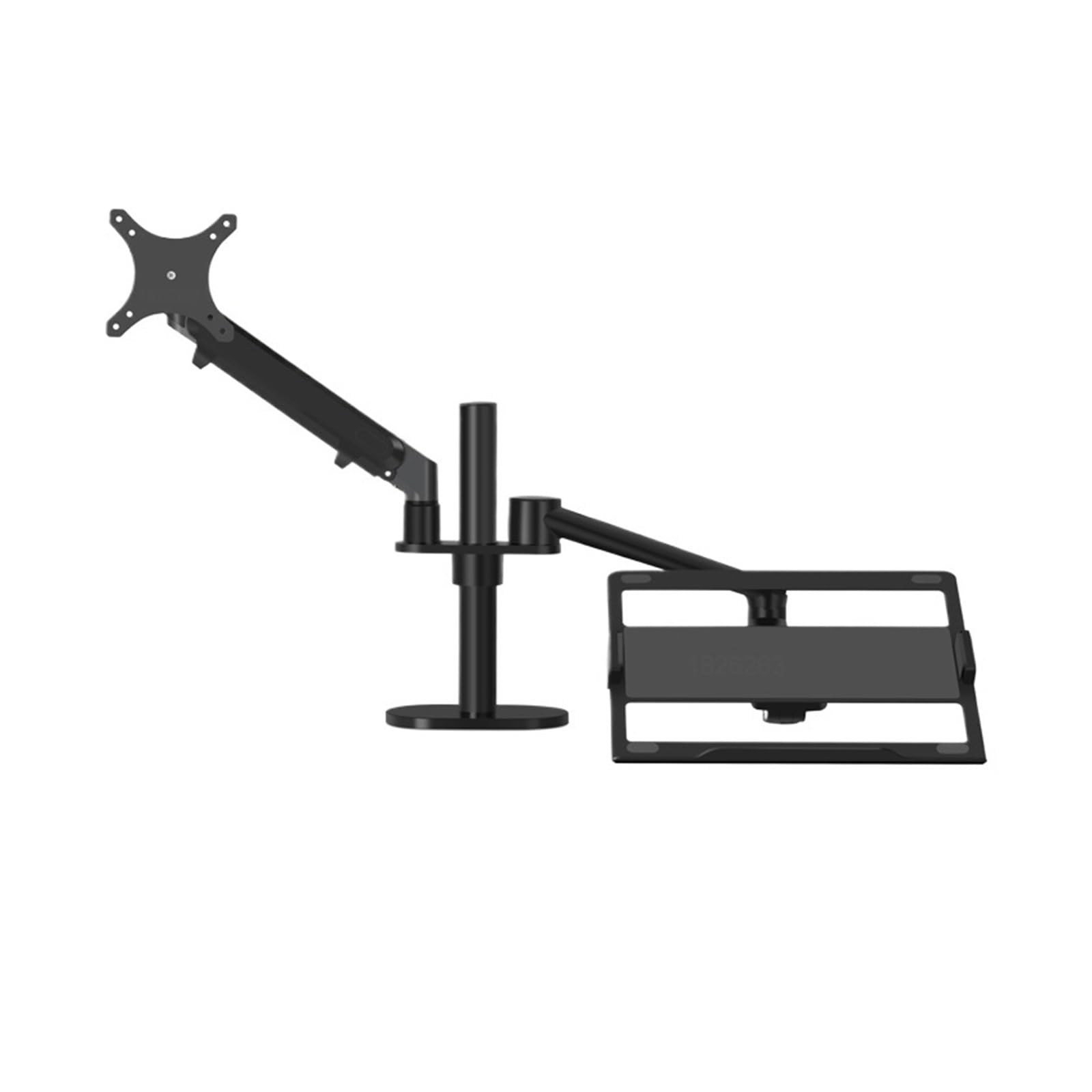 TKJfdTY Aluminum Alloy Height Adjustable Desktop Dual Arm 17-32 Inch Monitor Stand + 12-17，BLACK