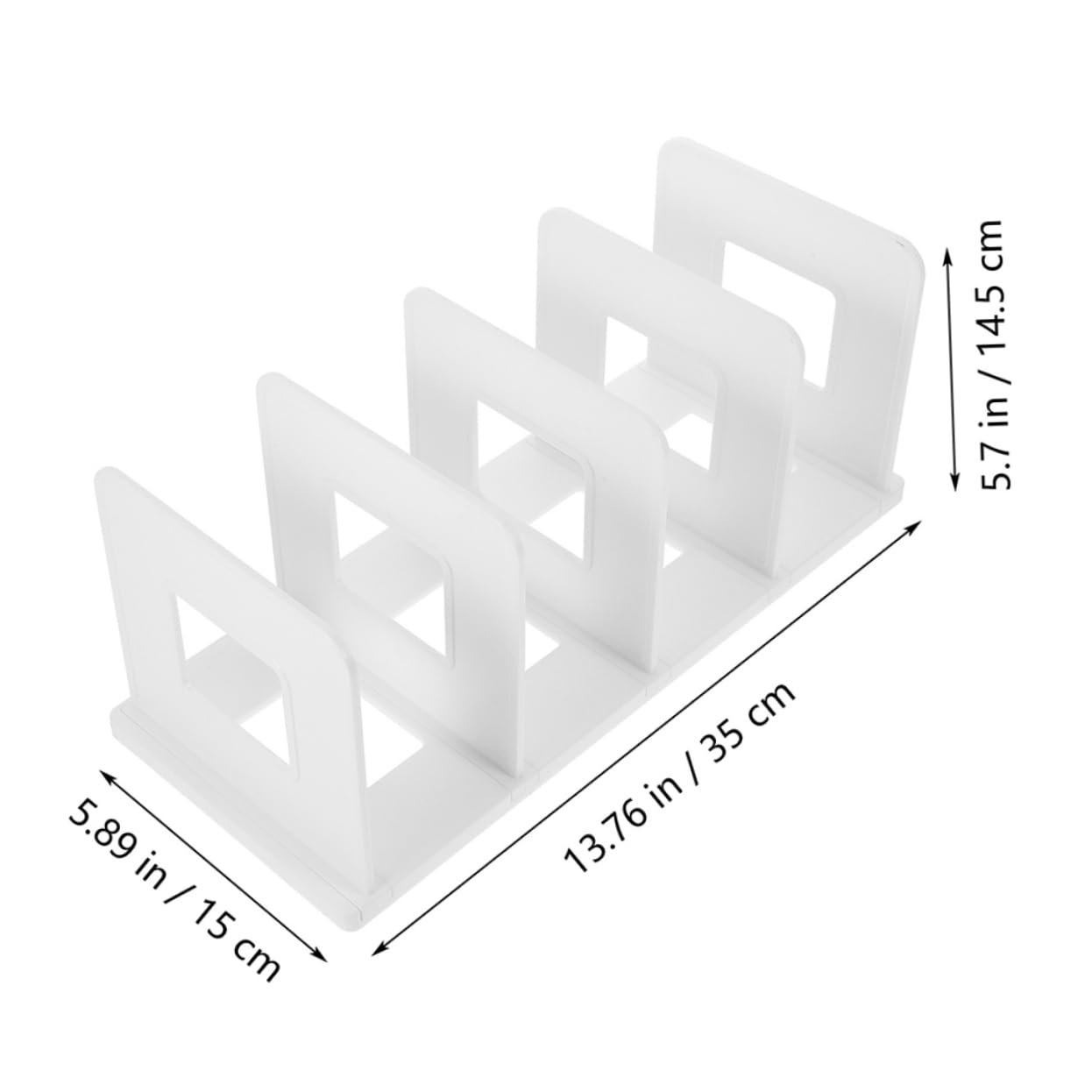 OFFSCH 2pcs Modern Plastic File Organizer Desk Document Mail Holder with Compartments Sleek Aesthetic Book Folder Organizer for Office Classroom Space Efficient Design