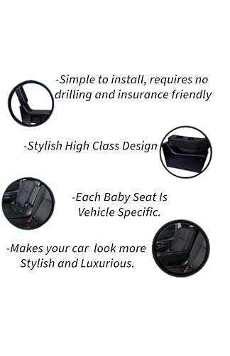 Image of Soroo External Car Center Car Wooden Middle Armrest Cum Seat Console for Innova Crysta (Black) with 2 Glass /Bottle Holder & Storage | No Drilling Installation.