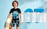Choeeya Kids 67 Meme Swimsuit Boys Girls Six Seven Rash Guard Swimwear Outfits Youth Teens 6 7 Number Short Sleeve Athletic Rash Guard Shirts