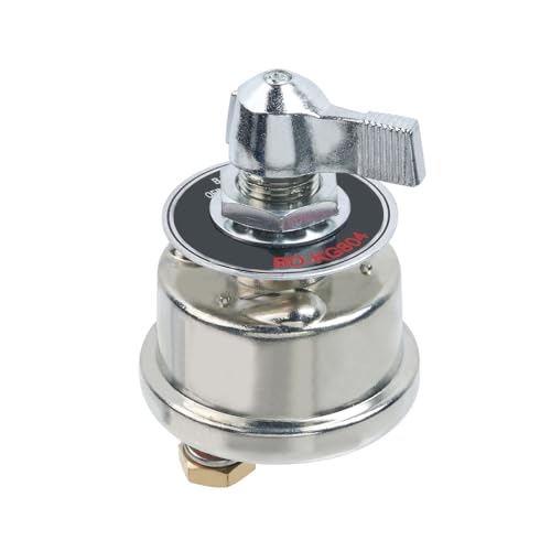 KUMGROT Metal Large Current Battery Disconnect Switch Quick Disconnect Battery Cut Off Shut Off Power Switch RV Killswitch for Boat Vehicle Marine, 12V-300A 24V-150A