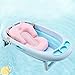 JAWSEU Almohadilla de baño para bebé, cojín de baño para bebé recién Nacido Antideslizante, cojín de Soporte para Asiento de baño portátil para bebé Nacido de 0 a 12 Meses (Rosa)
