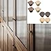 BE-TOOL 2 Pack Black Walnut Round Single Hole Drawer Handles, Cabinet Knobs Hardware Handles Decorative Furniture Knobs for Dresser Wardrobes