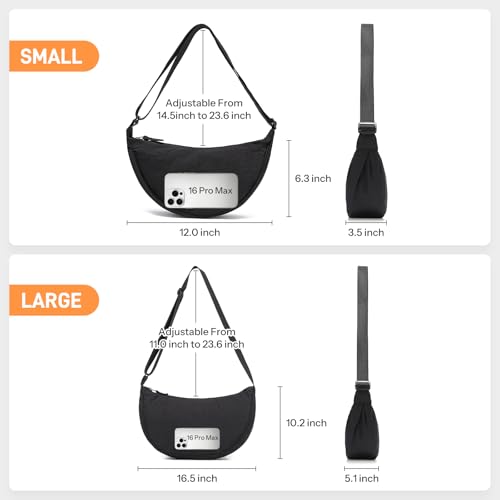 YIKOEE Crescent Bag for Women Men Small Sling Crossbody Bag with Half Moon Shape2