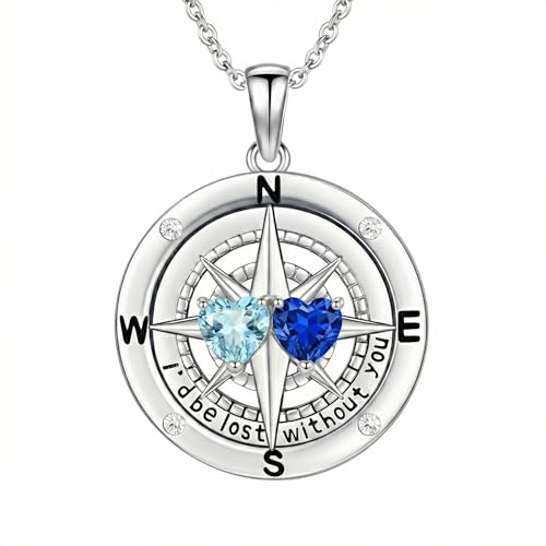 TOAKOT �R���p�X�l�b�N���X �����p I'd Be Lost Without You �_�u���n�[�g�a���΃y���_���g�l�b�N���X �R���p�X�W���G���[�M�t�g, Regular Size, ����, �L���[�r�b�N�W���R�j�A