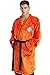 IUTOYYE Goku Peignoir Robe de Bain pour Hommes Pyjama Super Douce Robe de Chambre Dragon z Châle Col Vêtements de Nuit (Orange, L/XL)