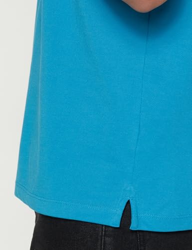 Image of Peter England Men's Regular Fit Insignia Half Sleeve Polo T-Shirt | Cotton Rich | Premium Pique Weave