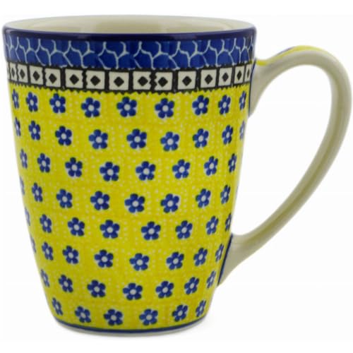 Taza Polmedia Polish Pottery 22 oz patrón Sunburst Daisies miniatura 1