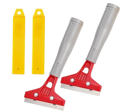 2 PCS Heavy Duty Wallpaper Tool Multi Surface Scraper for Removing Wallpaper, Floor Tiles & Stubborn Materials