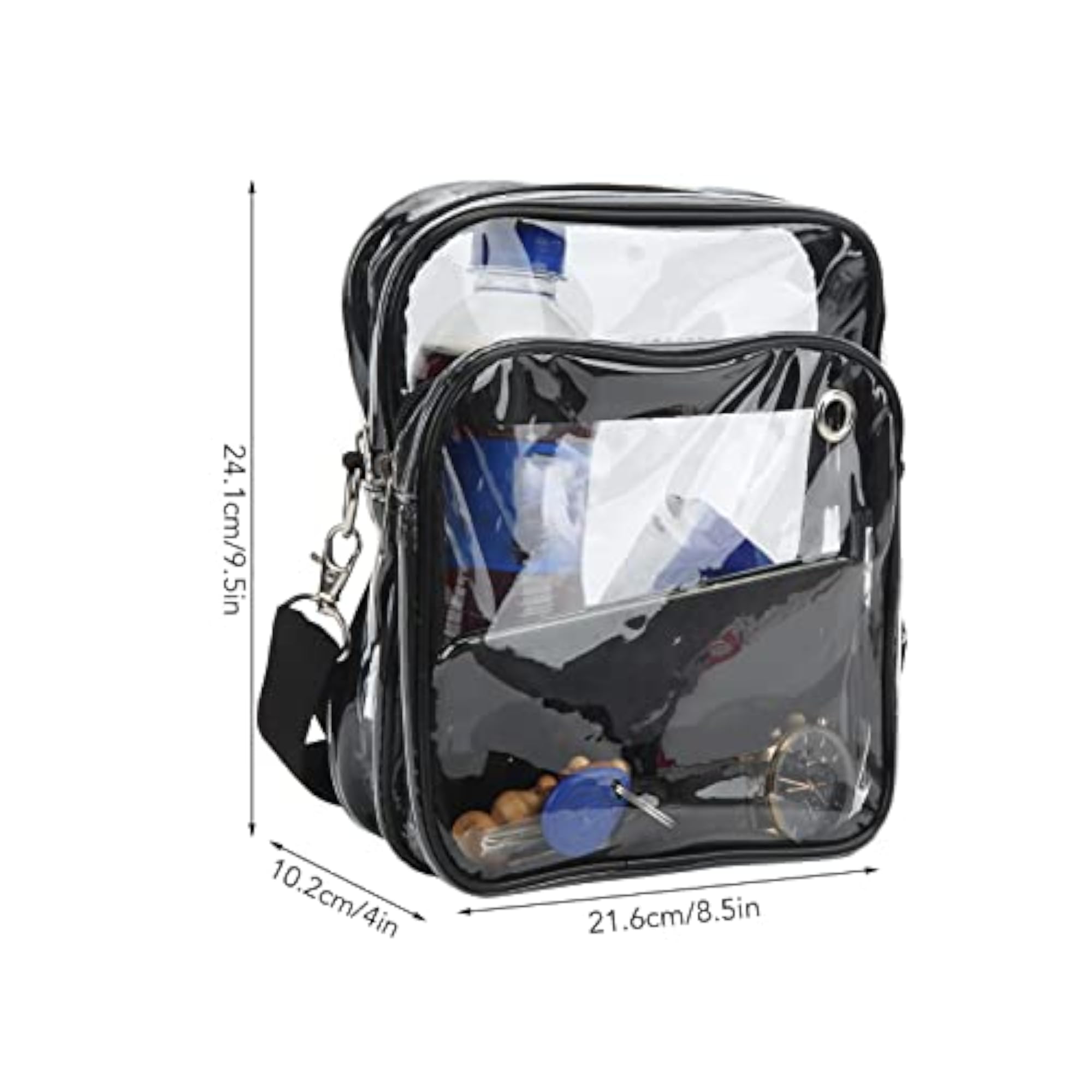 Transparent Shoulder Bag, Dirt and Water Resistant Clear Messenger Bag